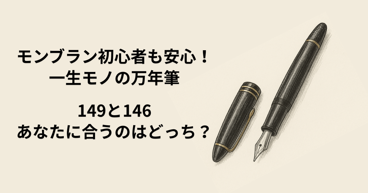 モンブラン初心者も安心！ 一生モノの万年筆 149と146 あなたに合うのはどっち？