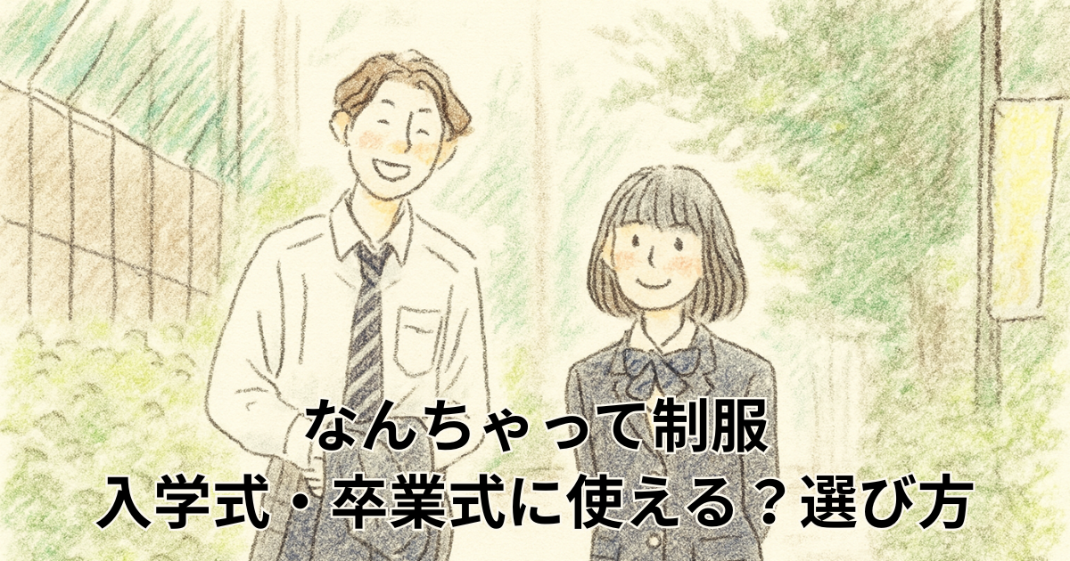 なんちゃって制服 入学式・卒業式に使える？選び方