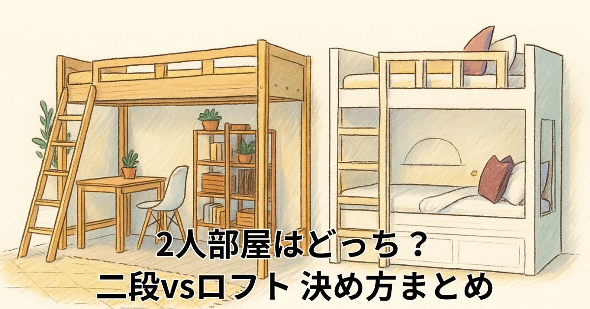 2人部屋はどっち？ 二段vsロフト 決め方まとめ