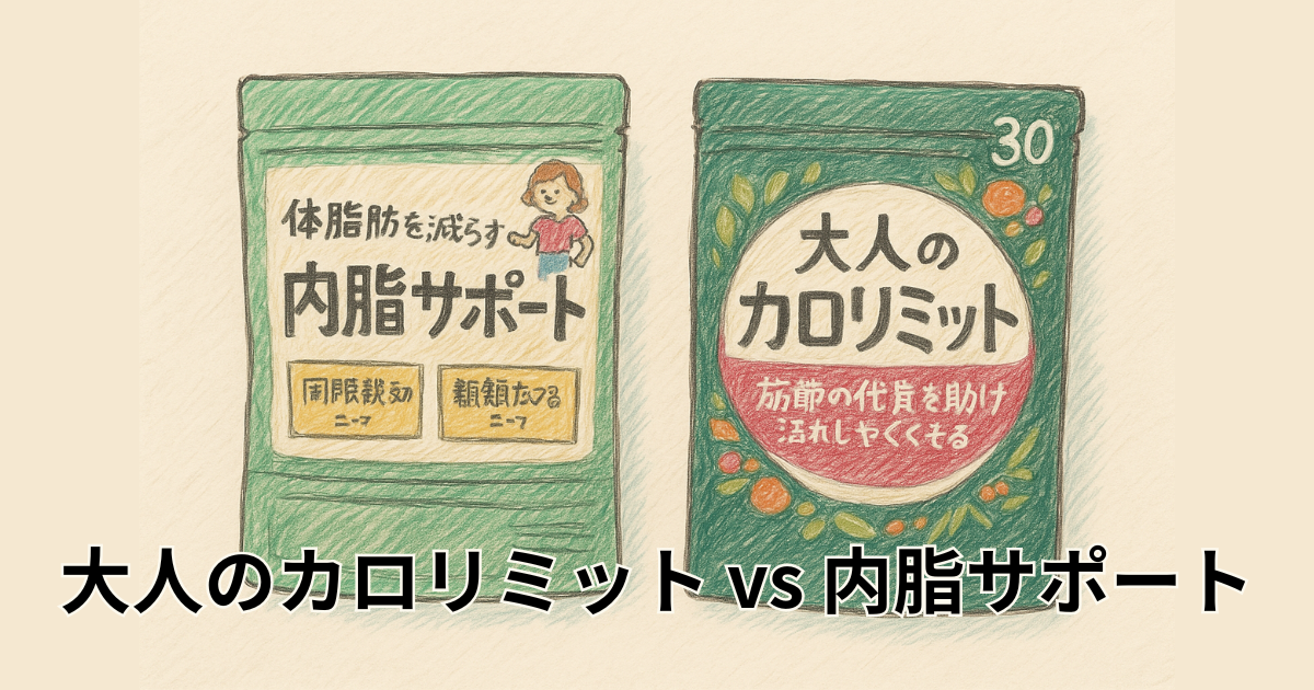 大人のカロリミット vs 内脂サポート