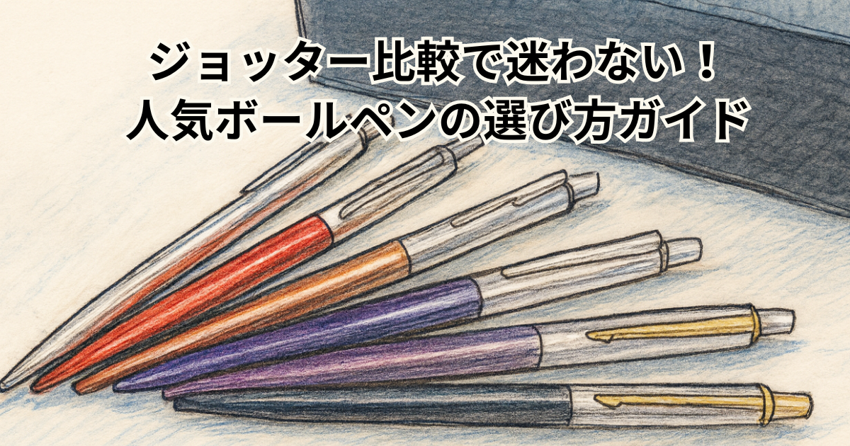 ジョッター比較で迷わない！ 人気ボールペンの選び方ガイド