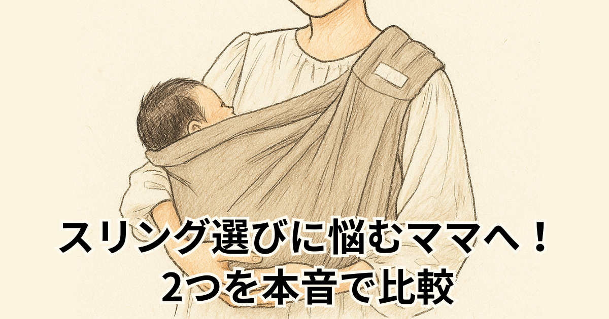 スリング選びに悩むママへ！ 2つを本音で比較