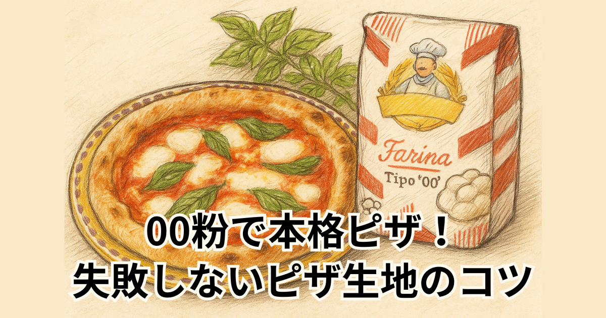 00粉で本格ピザ！ 失敗しないピザ生地のコツ