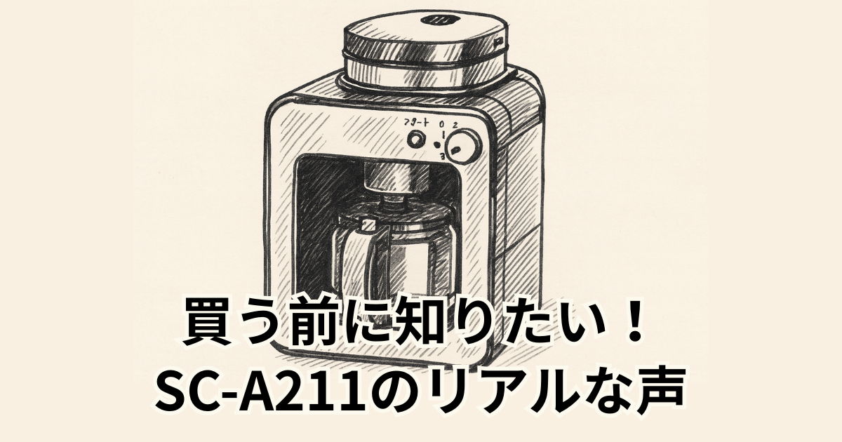買う前に知りたい！SC-A211のリアルな声