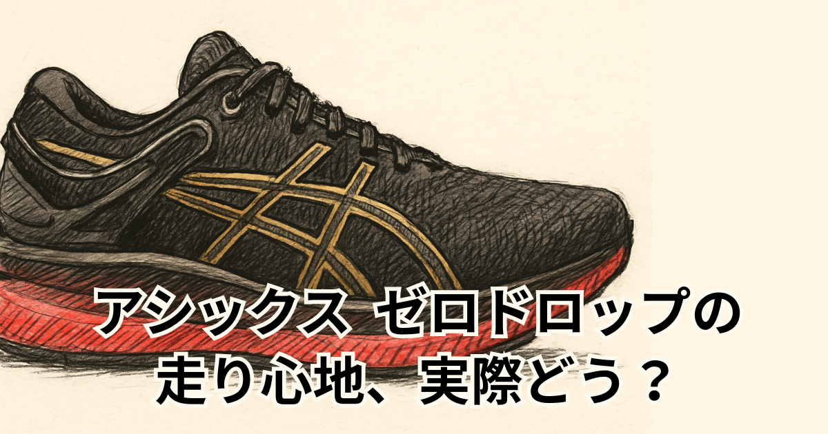 アシックス ゼロドロップの 走り心地、実際どう？