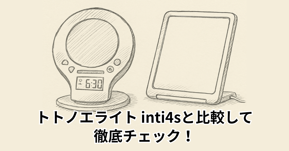 トトノエライト inti4sと比較して 徹底チェック！