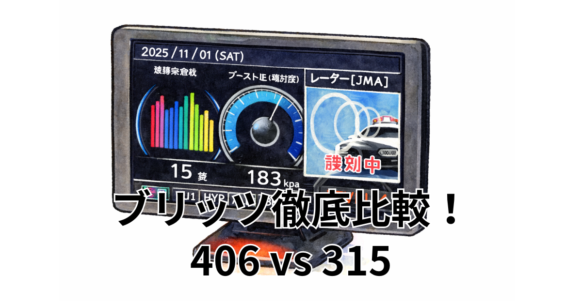 ブリッツ徹底比較！406 vs 315