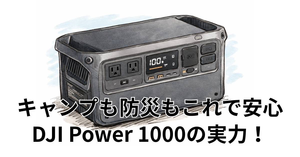 キャンプも防災もこれで安心 DJI Power 1000の実力！