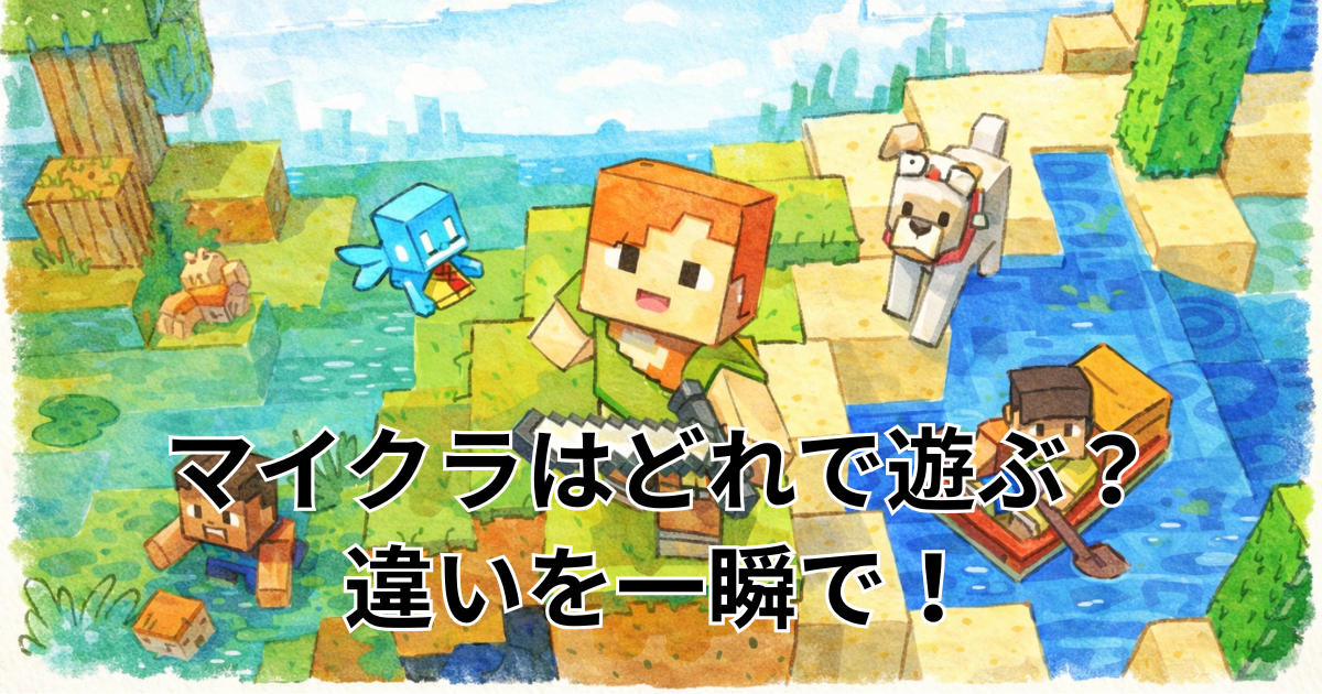 マイクラはどれで遊ぶ？違いを一瞬で！
