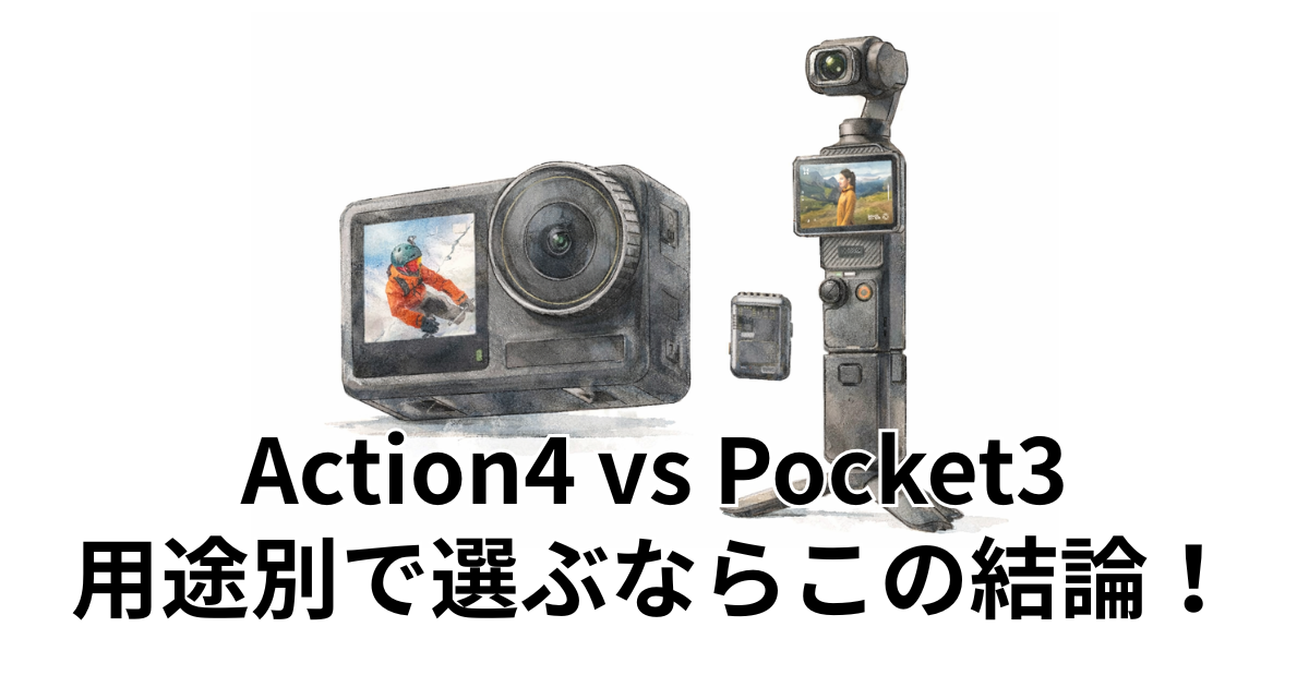 Action4 vs Pocket3 用途別で選ぶならこの結論！