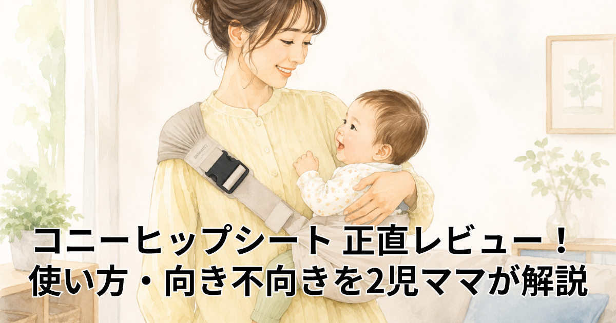コニーヒップシート 正直レビュー！ 使い方・向き不向きを2児ママが解説